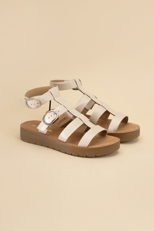 Ledell-S Gladiator Platform Strapped Sandals - steven wick