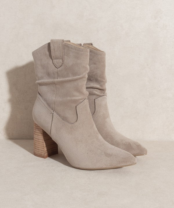 Slip On Western Styled Short Bootie - steven wick