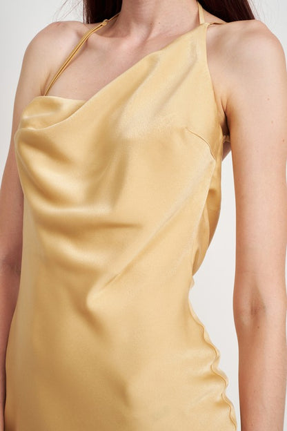 Vanilla Satin Maxi Bias Dress - steven wick