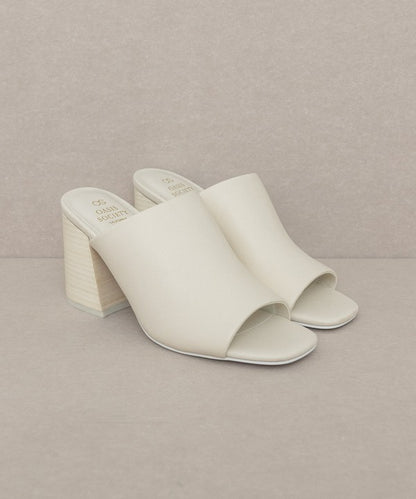 Kathleen Mule Block Heel Slip On Slides - steven wick