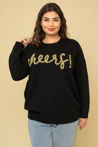 Plus Size Cheers Pullover Sweater - steven wick