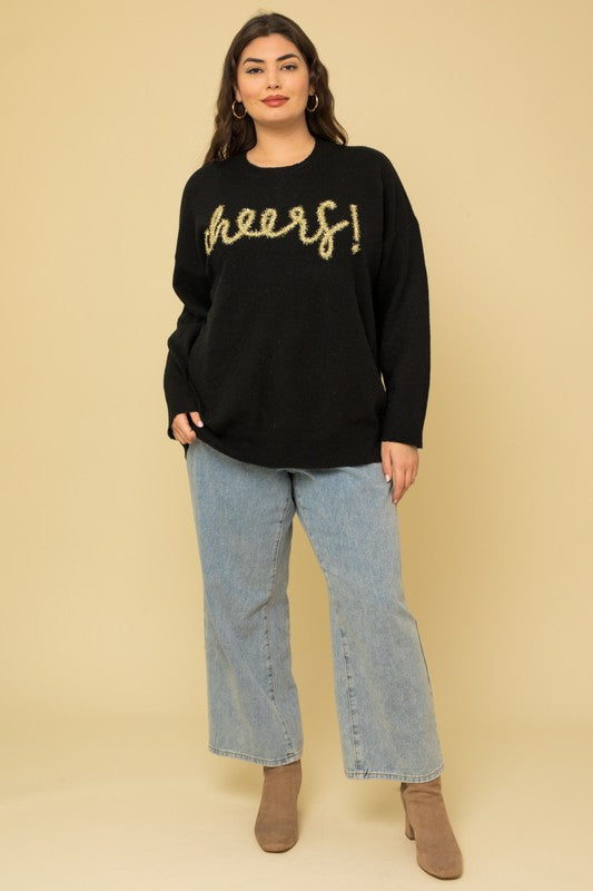 Plus Size Cheers Pullover Sweater - steven wick