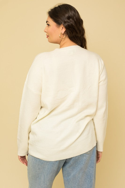 Plus Size Cheers Pullover Sweater - steven wick