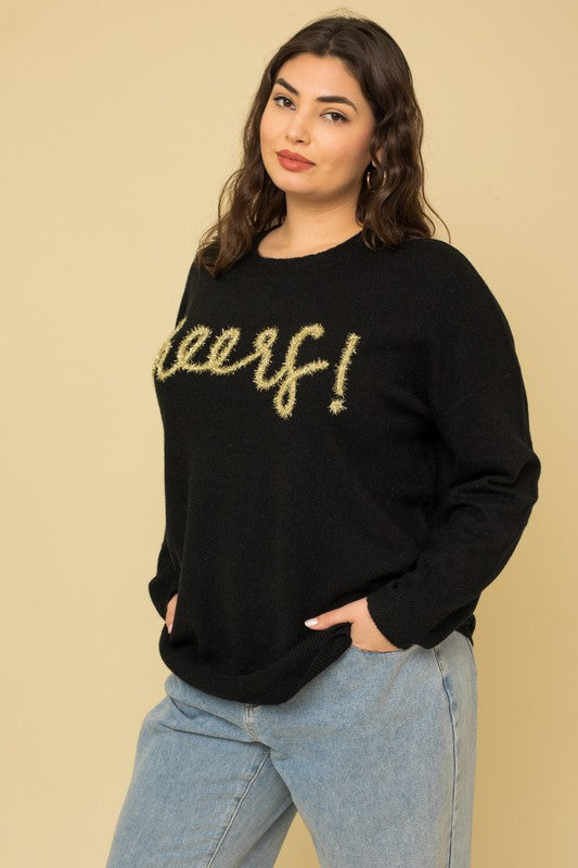 Plus Size Cheers Pullover Sweater - steven wick