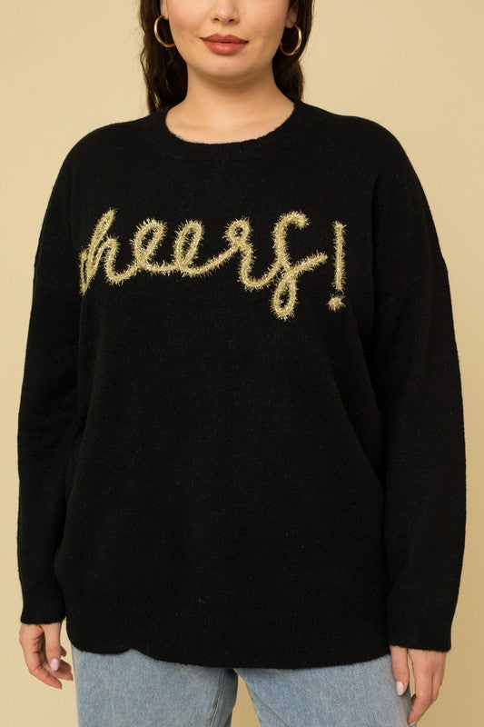 Plus Size Cheers Pullover Sweater - steven wick