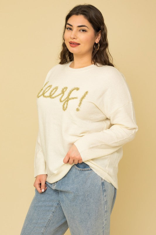 Plus Size Cheers Pullover Sweater - steven wick