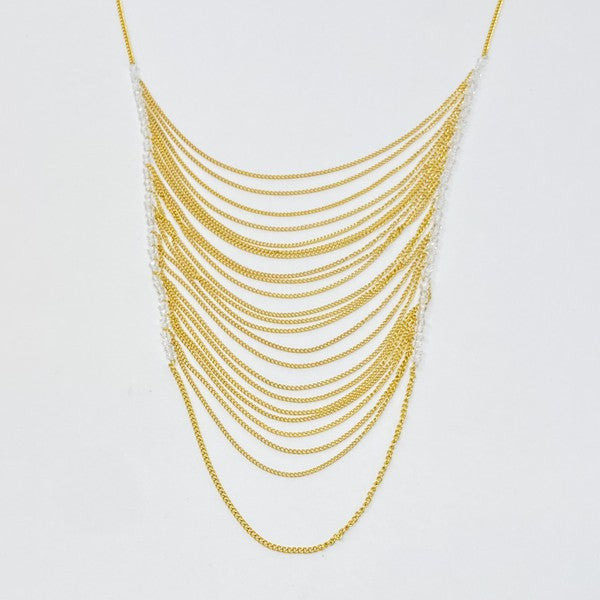 Gold Arched Chain Drop Necklace - steven wick