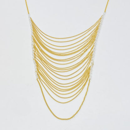 Gold Arched Chain Drop Necklace - steven wick