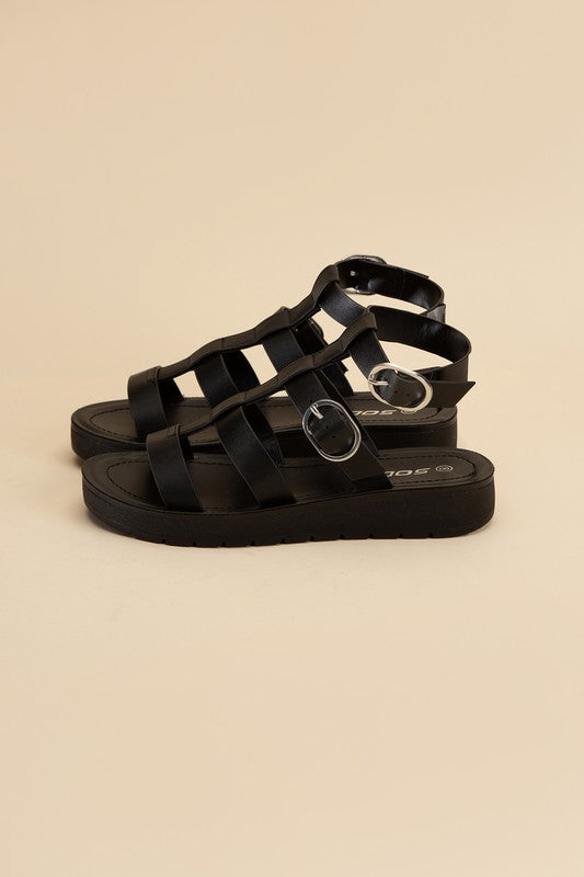 Ledell-S Gladiator Platform Strapped Sandals - steven wick