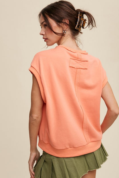 Short Sleeve Boxy Crew Neck Sweat Top - steven wick