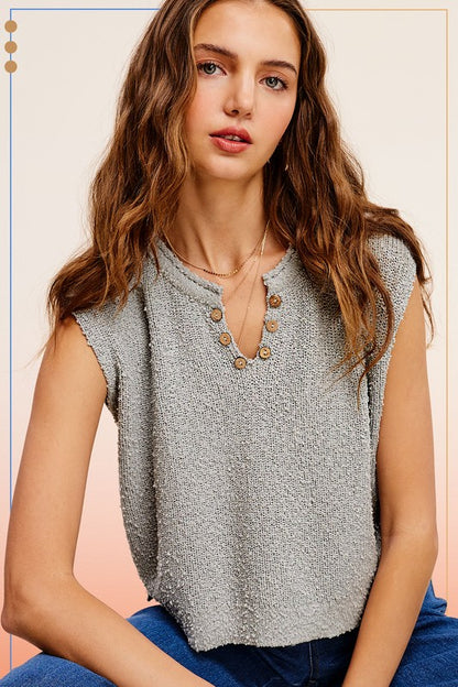 Slouchy Cropped Extended Sleeve Sweater Top - steven wick