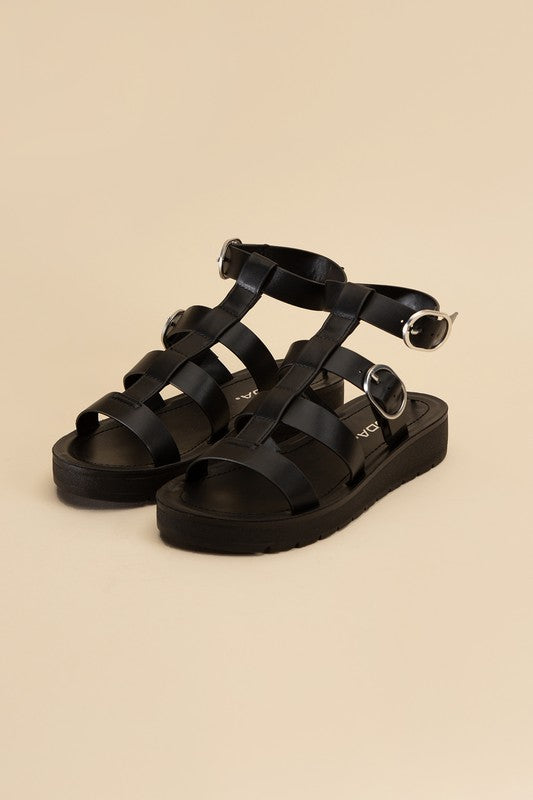 Ledell-S Gladiator Platform Strapped Sandals - steven wick