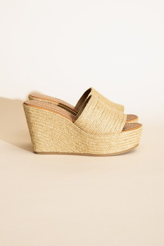 Bounty-S Synthetic Raffia Wedge Platform - steven wick