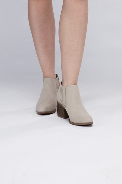 Block Heel Slip-on Ankle Booties - steven wick