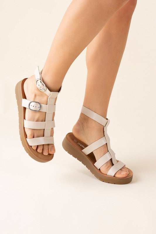 Ledell-S Gladiator Platform Strapped Sandals - steven wick