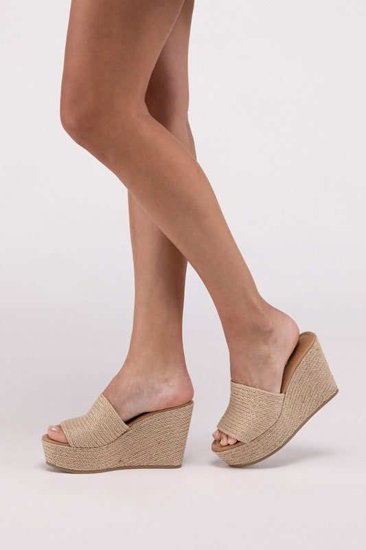 Bounty-S Synthetic Raffia Wedge Platform - steven wick