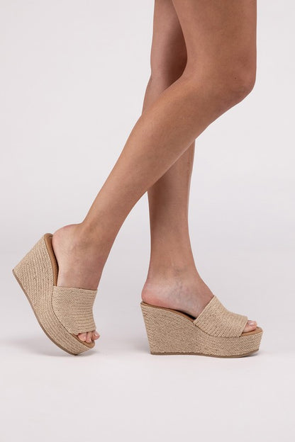 Bounty-S Synthetic Raffia Wedge Platform - steven wick