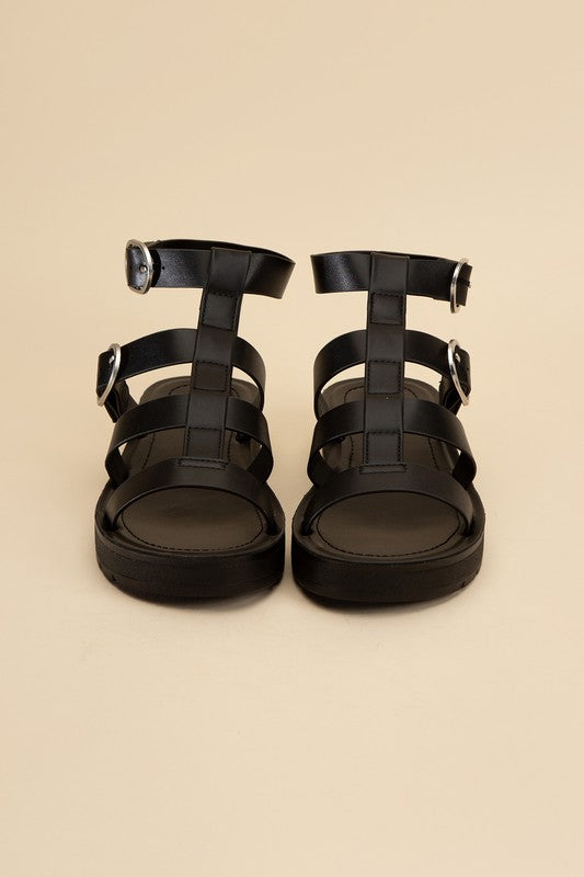 Ledell-S Gladiator Platform Strapped Sandals - steven wick