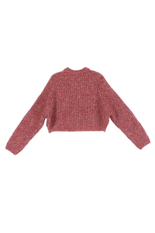 Melange Multicolor Sweater Top - steven wick