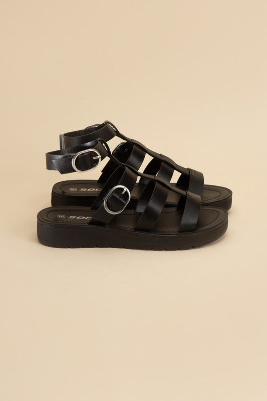 Ledell-S Gladiator Platform Strapped Sandals - steven wick