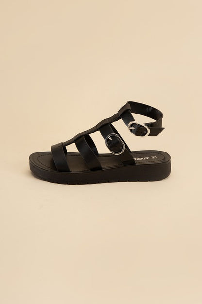 Ledell-S Gladiator Platform Strapped Sandals - steven wick