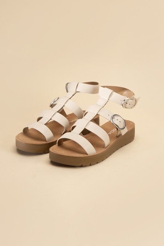 Ledell-S Gladiator Platform Strapped Sandals - steven wick