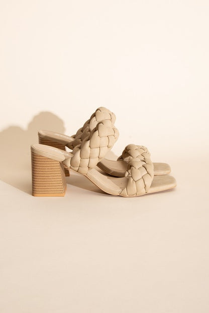 Braided Open Toe Slip-on Sandals - steven wick