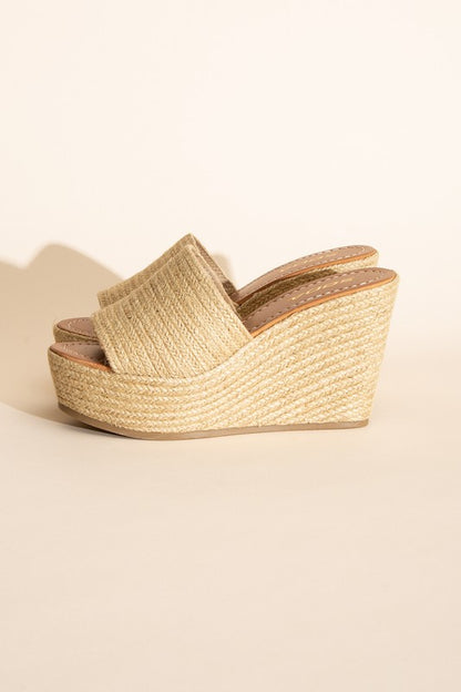 Bounty-S Synthetic Raffia Wedge Platform - steven wick