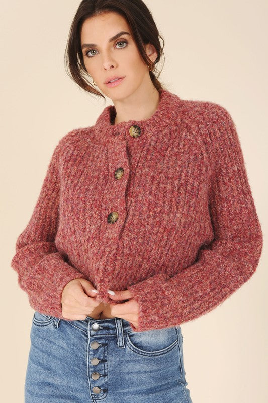 Melange Multicolor Sweater Top - steven wick