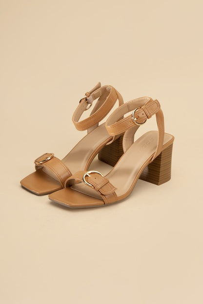 Treaty-S Open Toe Buckle Heeled Sandals - steven wick