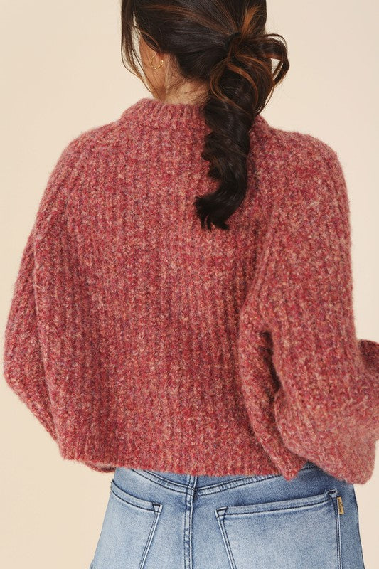 Melange Multicolor Sweater Top - steven wick