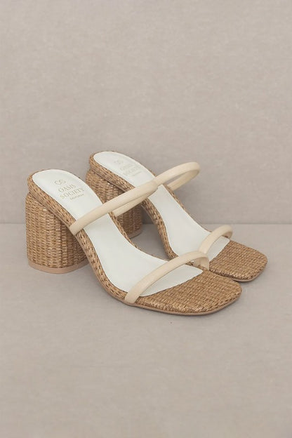 D-Margaret-Raffia High Heel Mules - steven wick