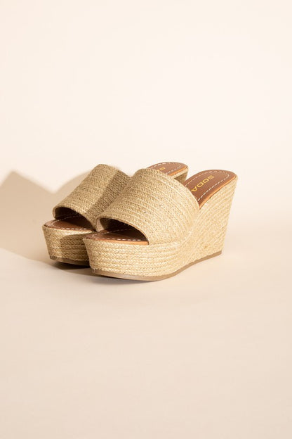 Bounty-S Synthetic Raffia Wedge Platform - steven wick