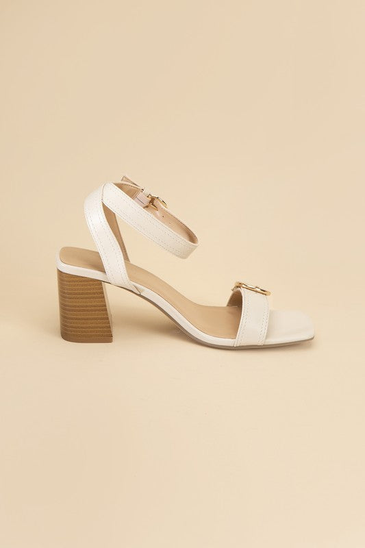 Treaty-S Open Toe Buckle Heeled Sandals - steven wick