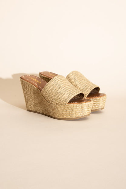 Bounty-S Synthetic Raffia Wedge Platform - steven wick