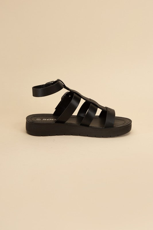 Ledell-S Gladiator Platform Strapped Sandals - steven wick