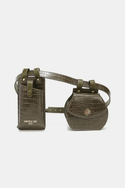 Nicole Lee USA 2 Piece Texture Belt Bag - steven wick