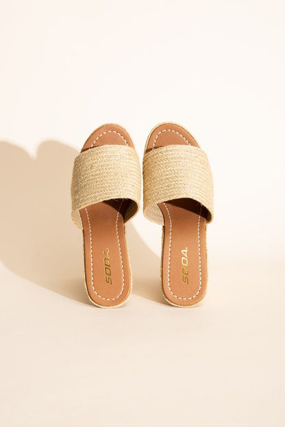 Bounty-S Synthetic Raffia Wedge Platform - steven wick