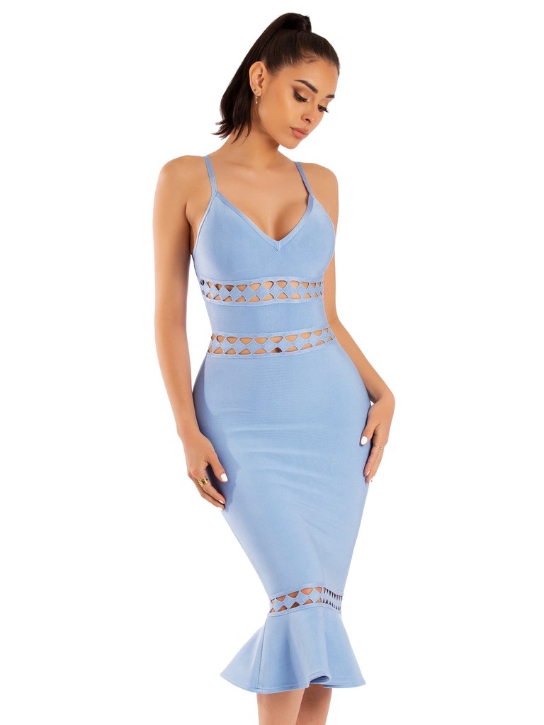 Powder blue shop bandage dress