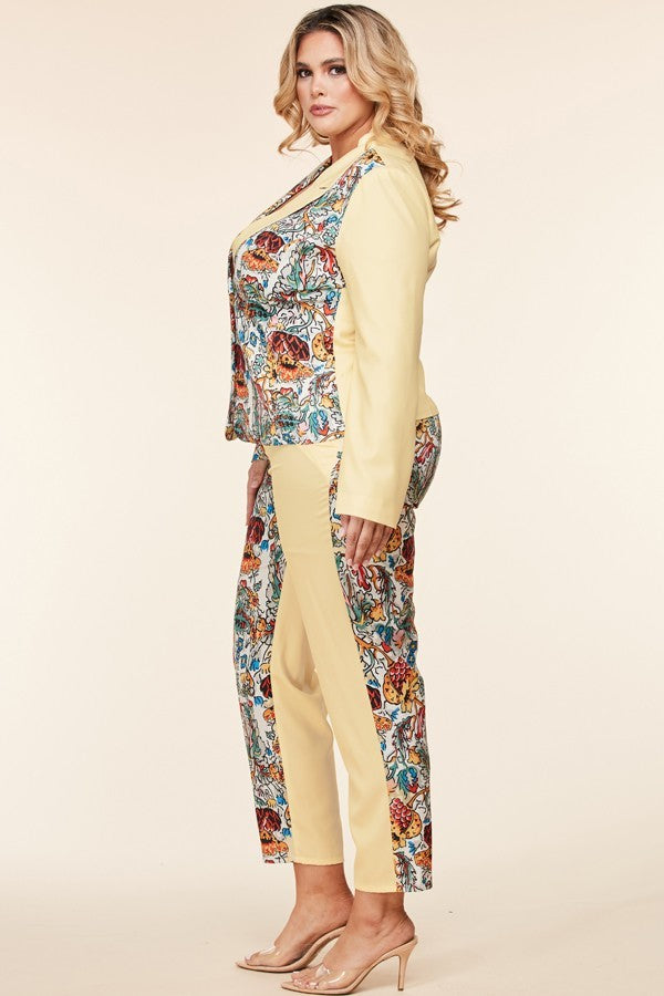 Plus size spring pant on sale suits