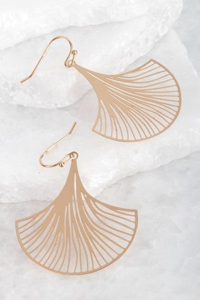 Laser Cut Filigree Flower Hook Earrings - steven wick