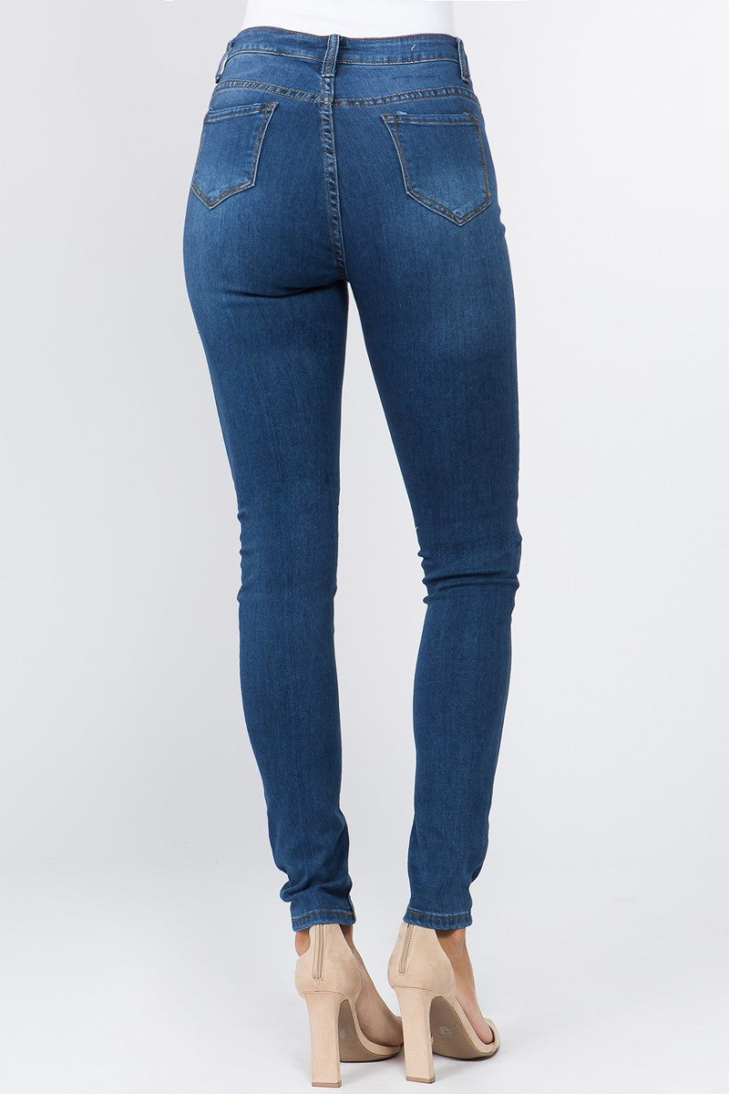 Low Rise Dark Blue Denim Skinny Jeans – STEVEN WICK