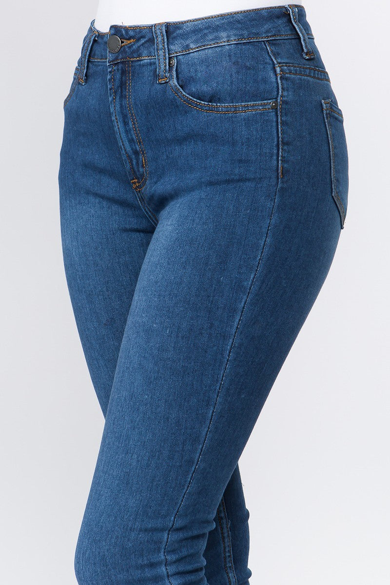 Low Rise Dark Blue Denim Skinny Jeans – STEVEN WICK